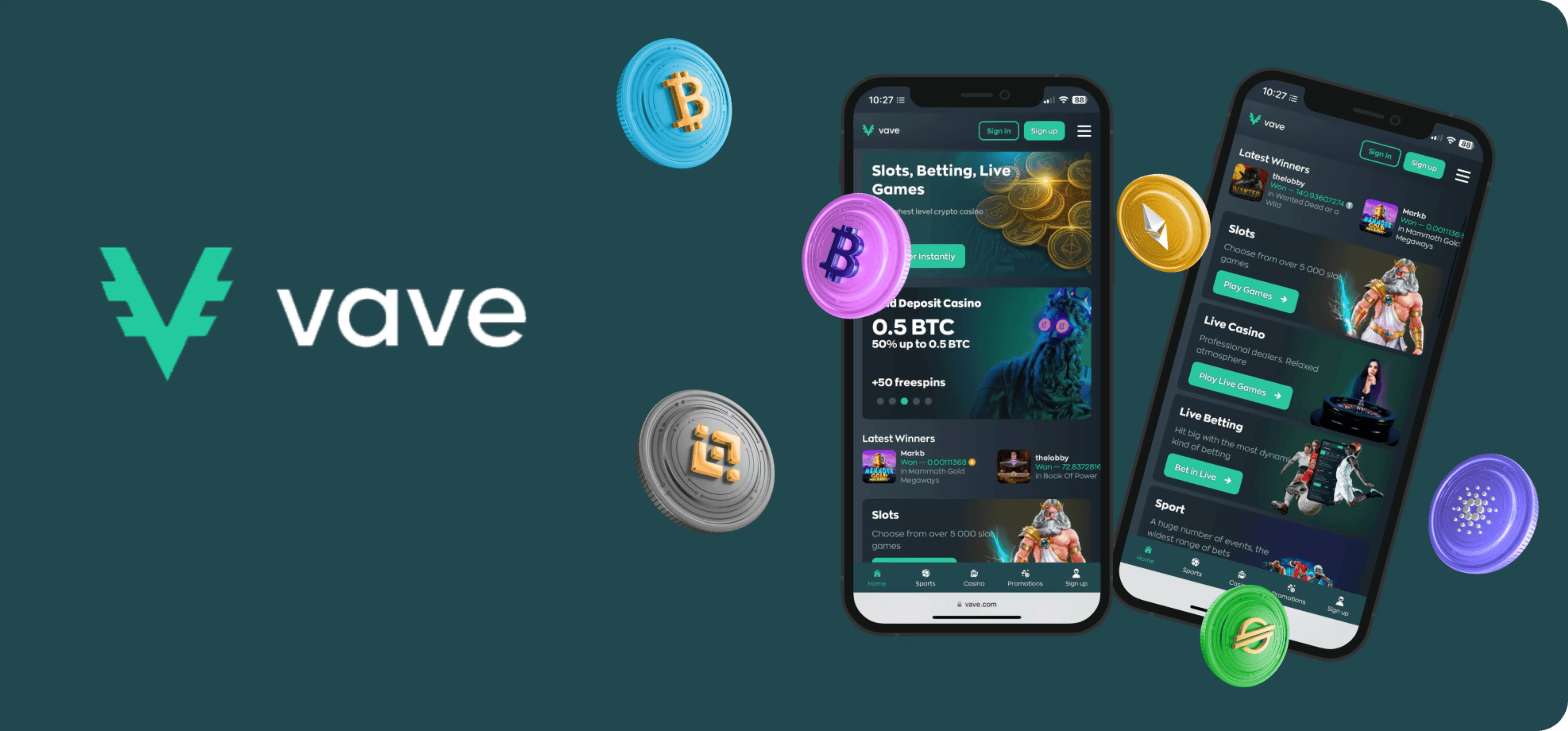 Vave Casino App-Screenshot